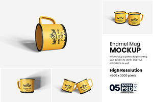 Enamel Mug Mockup, a Cups & Container Mockup by bimockup
