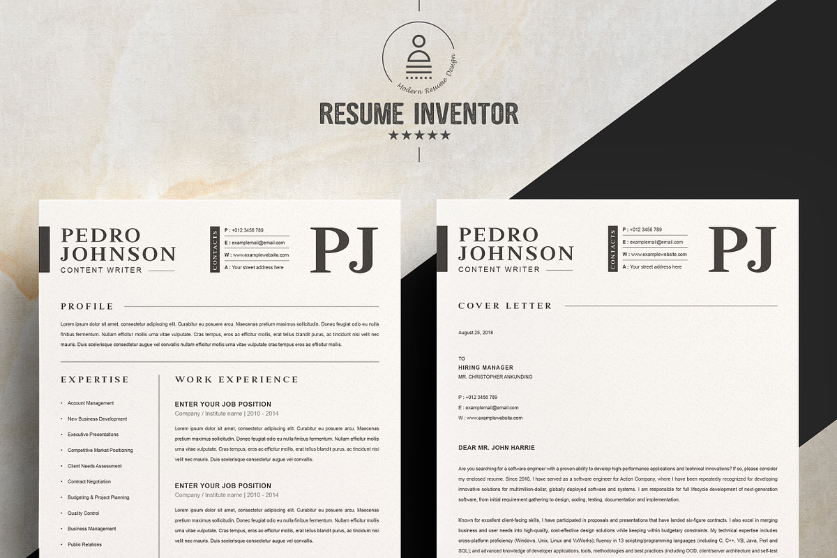 JOB WINNING RESUME - 50 TEMPLATES, a Resume Template by ResumeInventor (Photo 114 of 184)