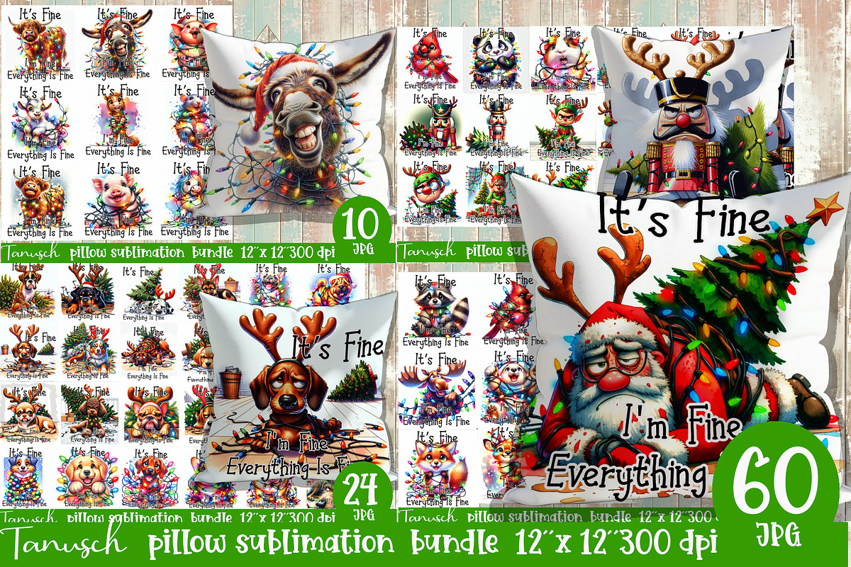 funny Christmas mega bundle, a Templates & Theme by TanuschArts (Photo 3 of 20)