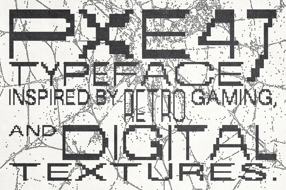 PXE47 Pixelated Typeface, a Sans Serif Font by softulka (Photo 2 of 5)