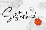 Sisterhood - Chic Brush Font, a Script Font by din-studio.com (Thumbnail 1 of 16)