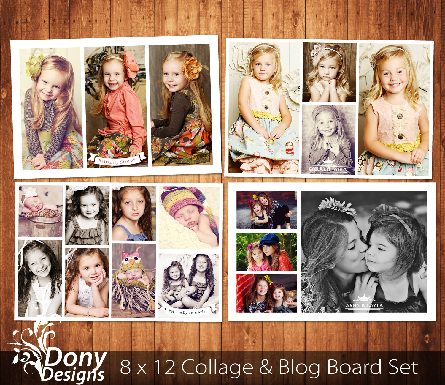 Photography Template Photo Collage | Card Templates ~ Creative Market