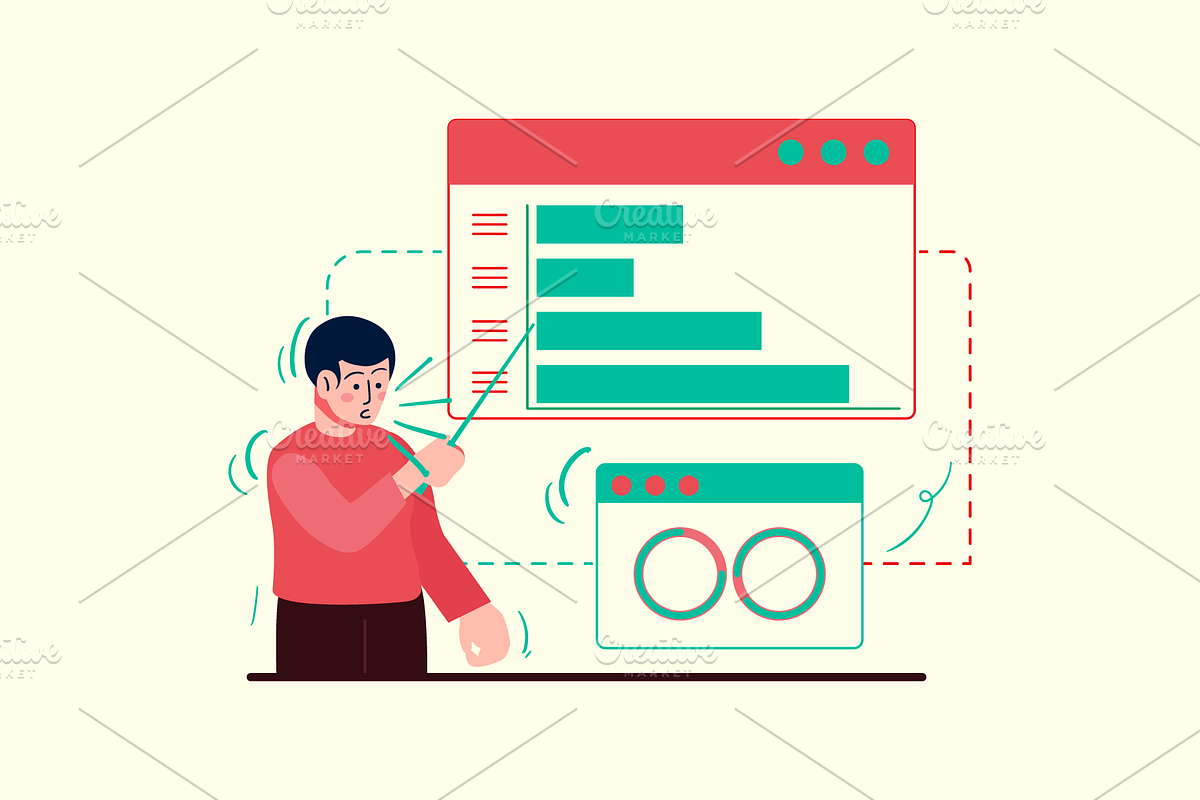 Business profit presentation, an Illustration by Ahmad_Studio