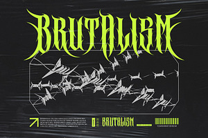 Violent Brave Brutalism Typeface