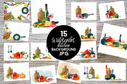 Watercolor kitchen, a Food Illustration by Tatiana Davidova (Thumbnail 3 of 5)