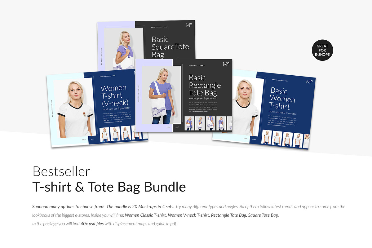 T-SHIRT & BAG BUNDLE 20xMock-upsDEMO, a Books & Magazine Mockup by Apparel_Mockups (Photo 5 of 27)