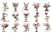 Funny Panic Reindeer Clipart, an Illustration by Craft Nest (Thumbnail 3 of 8)