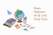 100+ School Supplies Clipart Kit, an Education Illustration by IuliiaSavko (Thumbnail 8 of 8)