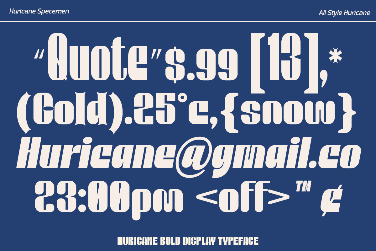 Huricane Sans Bold Display Font, a Sans Serif Font by Ronny Studio (Photo 6 of 10)