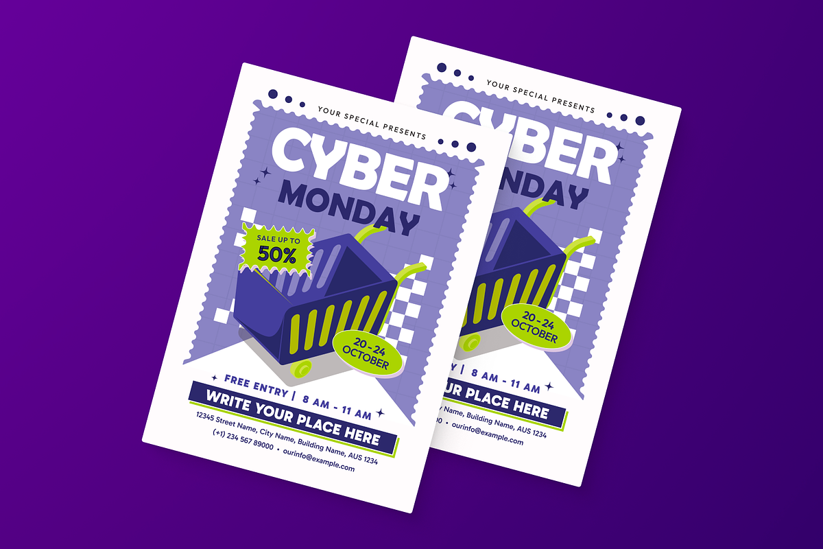 Cyber Monday Flyer, a Flyer Template by MMPixelCraft (Photo 5 of 6)