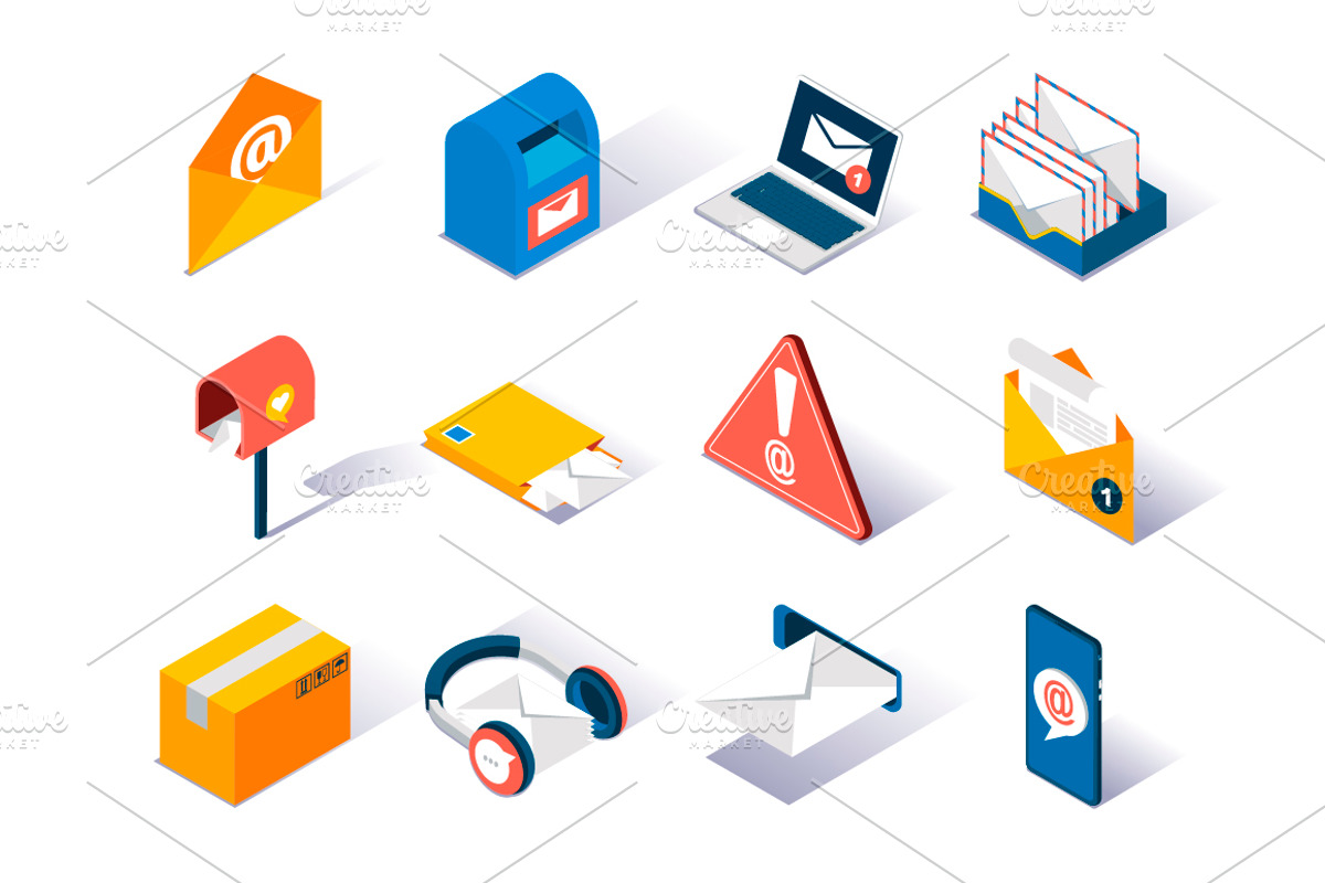 Isometric Vector Icons Pack, an Outline Icon by alexdndz (Photo 14 of 21)