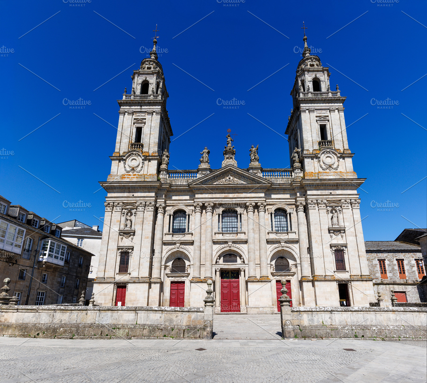 View at the Facade of Cathedral of Santa Maria in Lugo - Spain, an Architecture Photo by Bepslabor