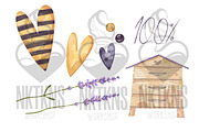 Watercolor Honey Clipart. Bee., a Food Illustration by NKTKNS (Thumbnail 4 of 8)