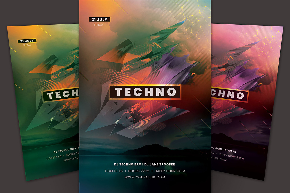 Techno Flyer, a Flyer Template by styleWish (Photo 1 of 2)