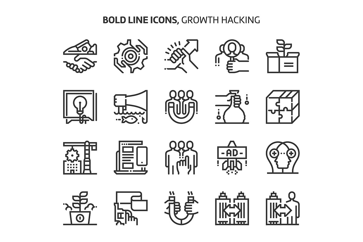 Bold Line Icons, an Outline Icon by Howcolour (Photo 123 of 151)