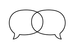 Outline comic speech bubbles, an Object Illustration by GraphiShop