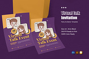 Virtual Talk Party Invitation, an Invitation Template by Esensifiksi.studio (Thumbnail 1 of 2)