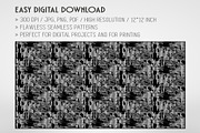 20 Seamless Broken B/W TV Patterns, a Pattern Graphic by Nordic Design (Thumbnail 2 of 9)