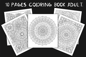 Adult Mandala Coloring Book Bundle, an Illustration by Designer_Momina