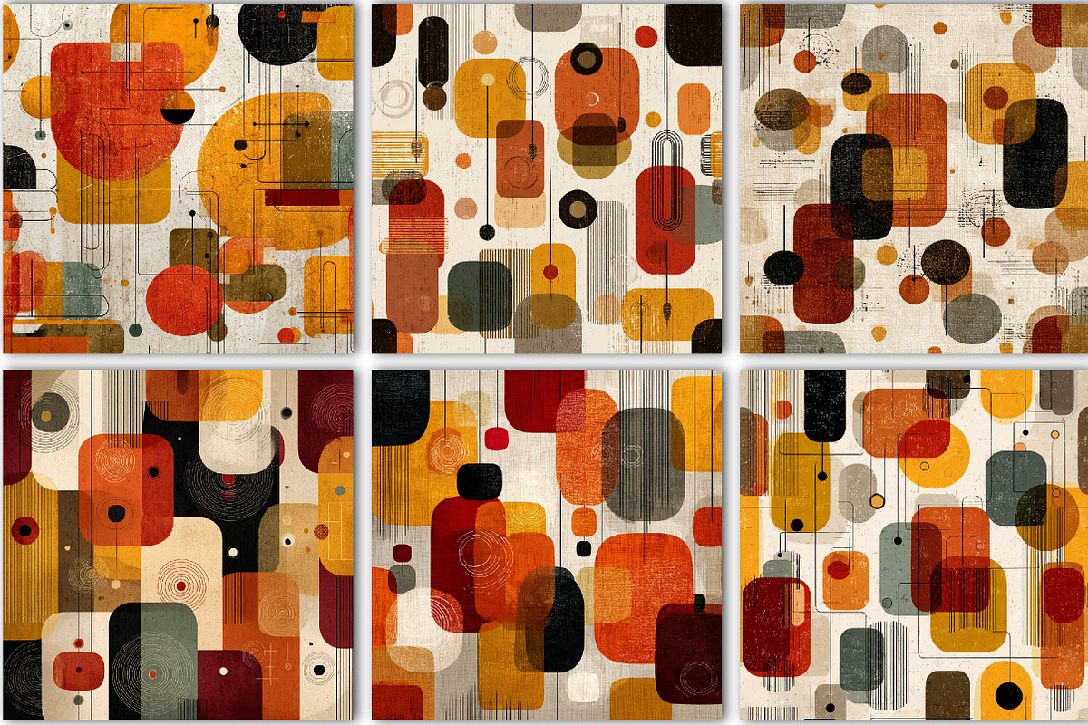 Autumn Abstract Seamless Pattern, a Pattern Graphic by Black Bird Studio (Photo 3 of 6)