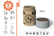 Paper tubes (big) Mock up, a Packaging Mockup by akropol (Thumbnail 10 of 10)