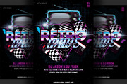 Retro Party Flyer Template, a Flyer Template by Hotpin (Thumbnail 2 of 4)