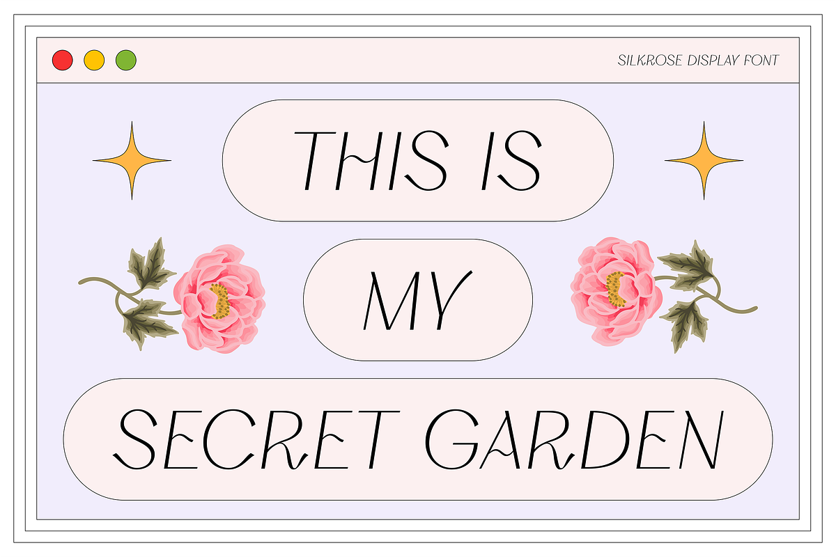 Silkrose - Delicate Display Font, a Sans Serif Font by Artflorara (Photo 2 of 14)