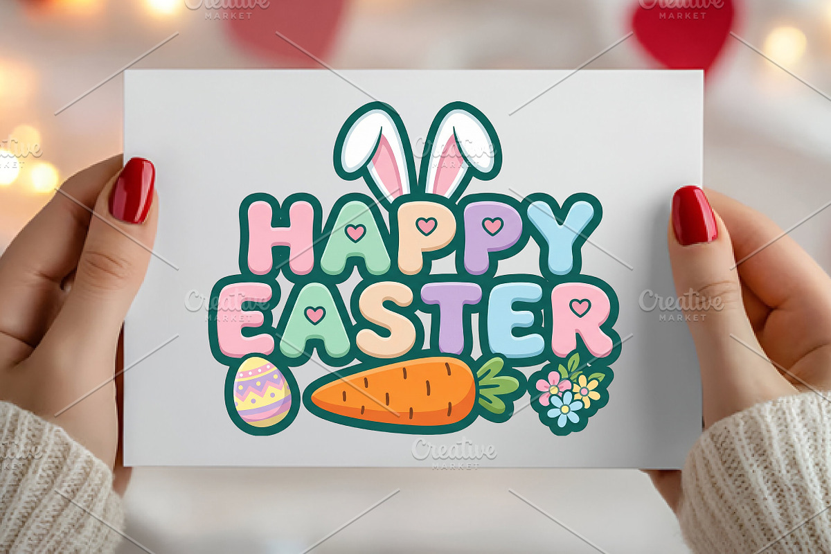 Happy Easter Png, Easter Png, an Illustration by Canvas Craft (Photo 4 of 7)
