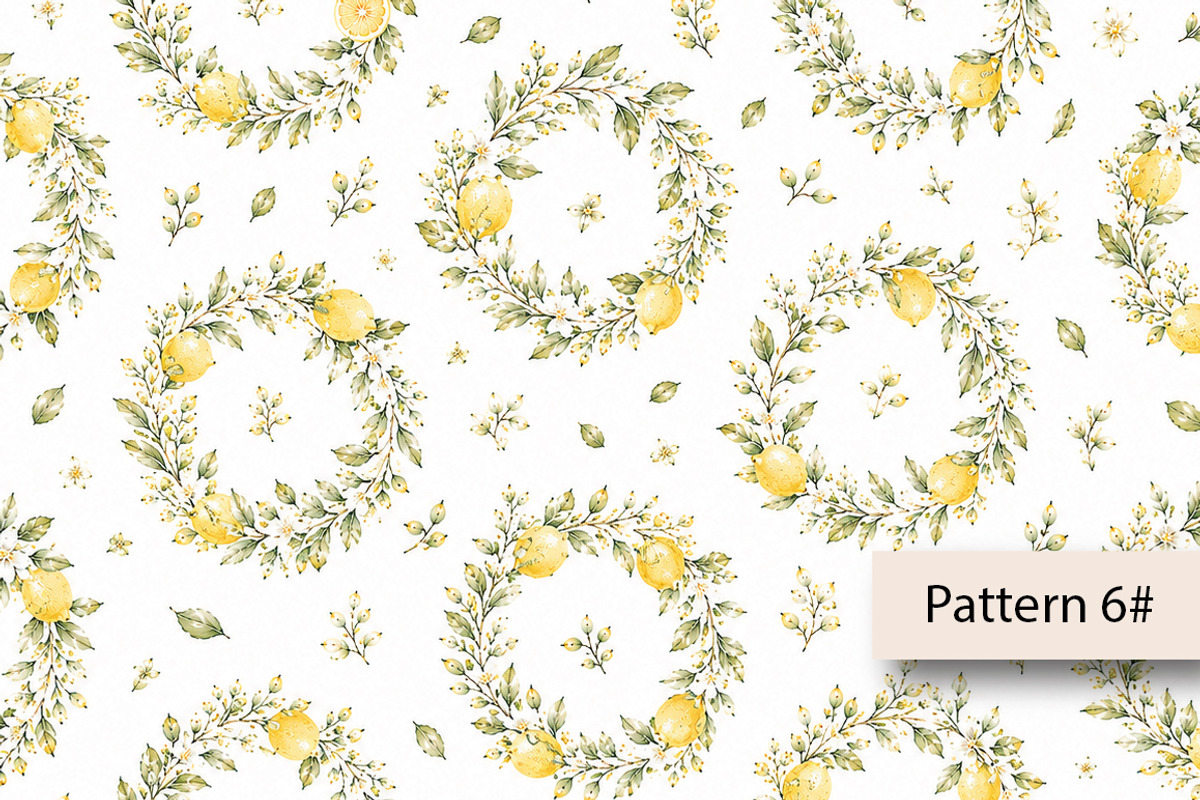 Watercolor Lemon Seamless Pattern, a Pattern Graphic by Villa 11 Estudio (Photo 7 of 8)