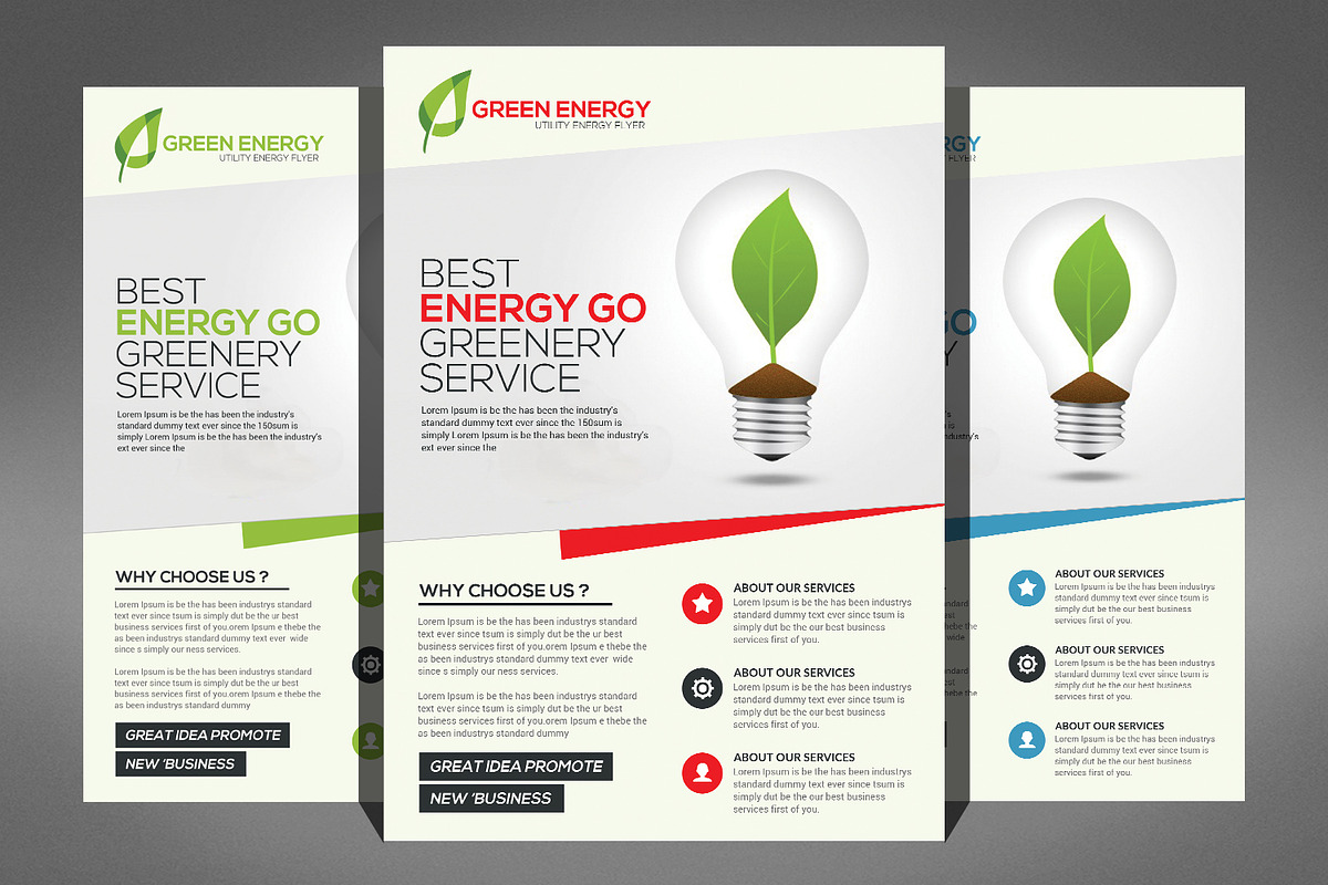 9 Green Energy Flyer Bundle, a Flyer Template by Graphic Templates (Photo 4 of 9)