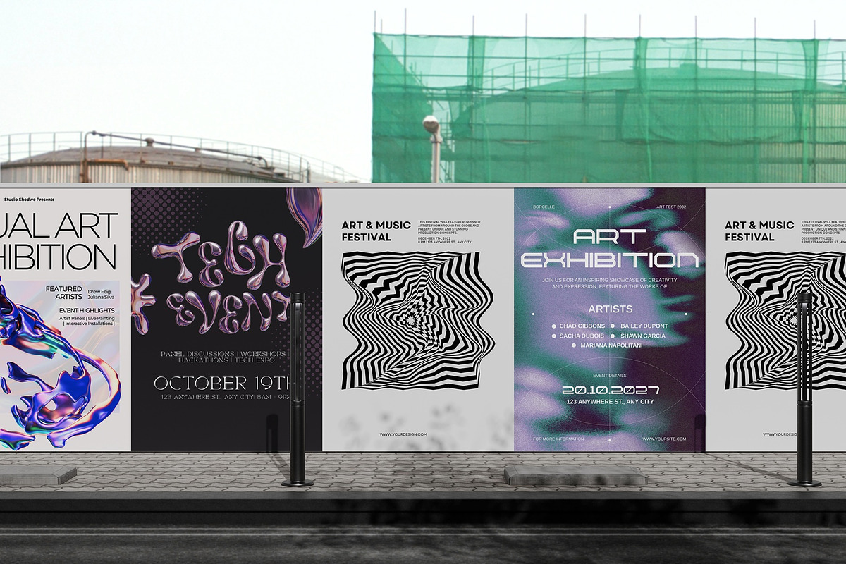 Advertising Billboard Mockup, an Advertising Mockup by Tahtagraphic (Photo 6 of 12)