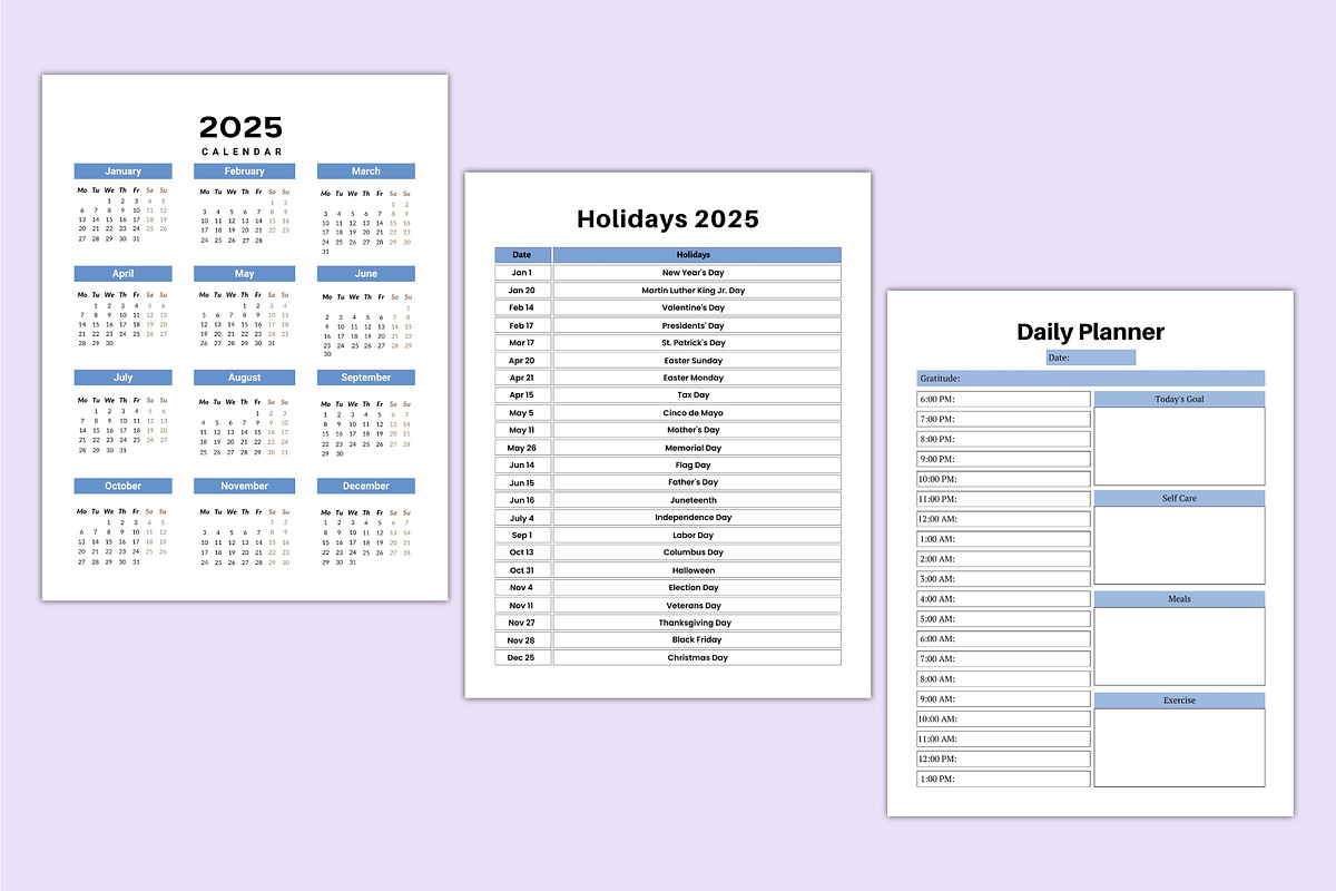 2025 Daily Planner For Canva, a Stationery Template by Shumaya (Photo 3 of 3)