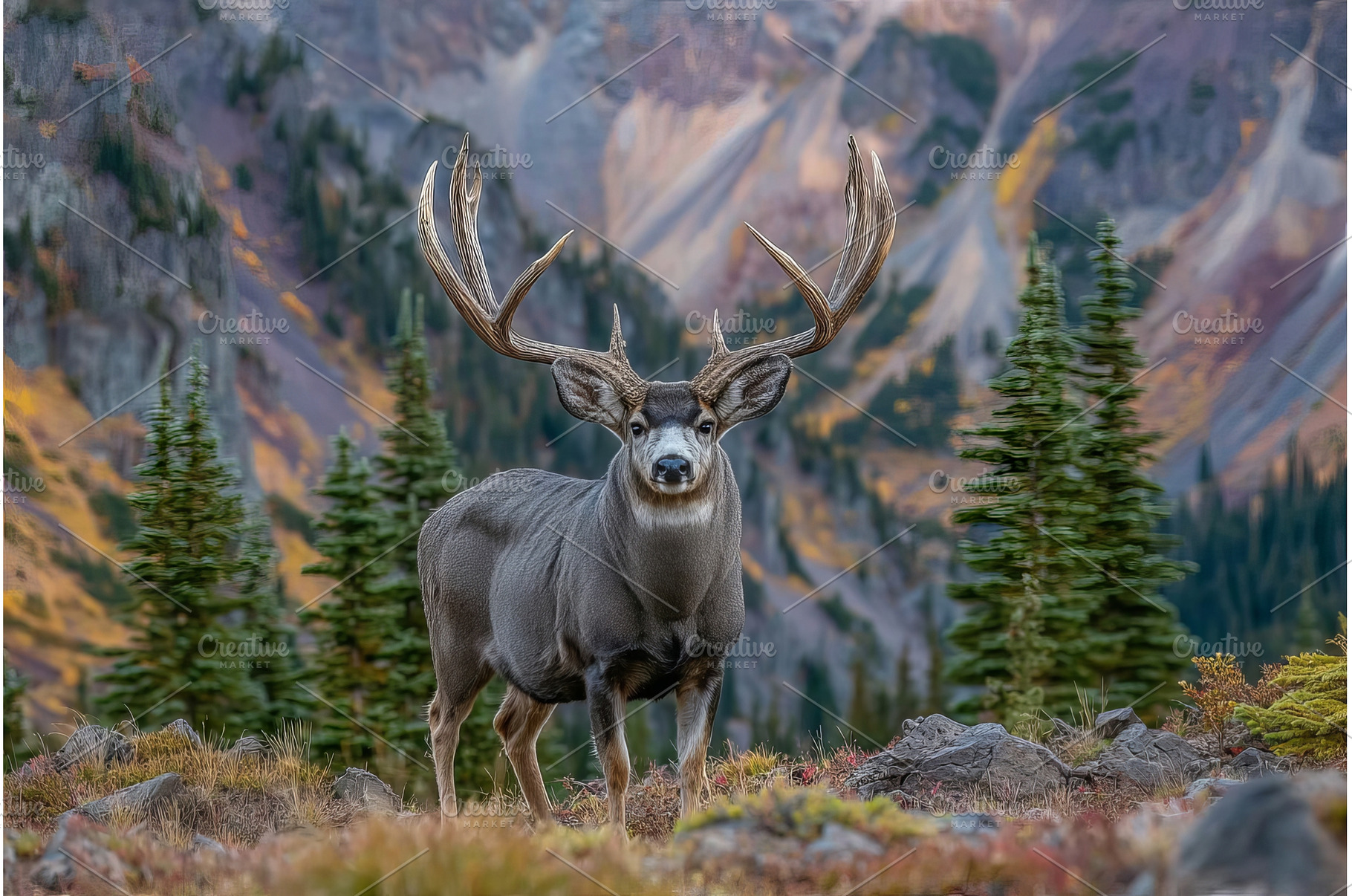 Deer in their natural habitat graze, an Animal Photo by ZinetroN