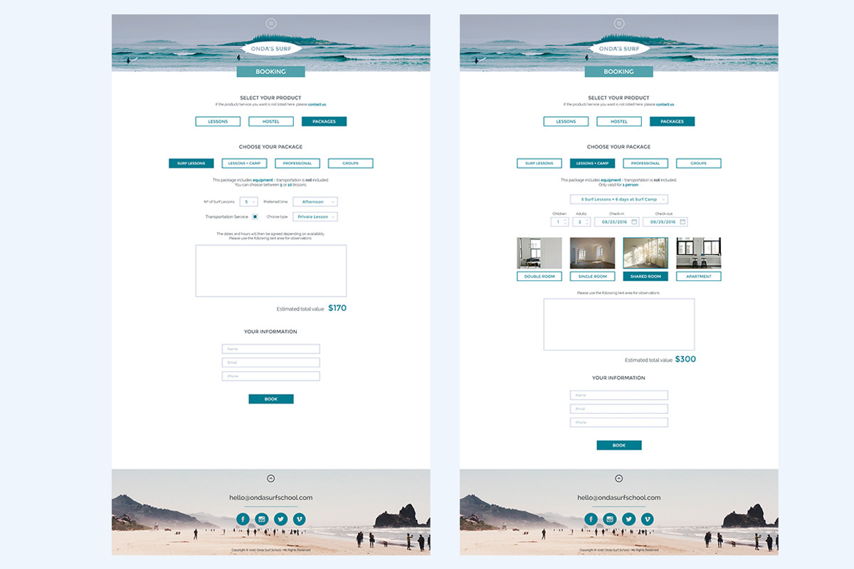 Onda - Surf School PSD Template, a Websites & App Template by Creative Joana (Photo 7 of 10)