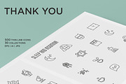 Big Bundle | 500 Thin Line Icons, an Outline Icon by Alex Blogoodf (Thumbnail 7 of 7)