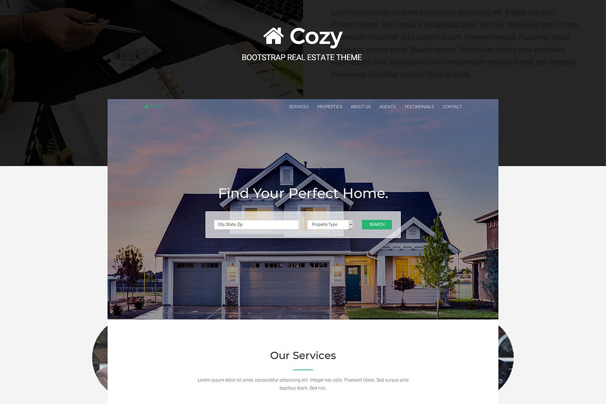 Cozy - Bootstrap Real Estate Theme, a Bootstrap Template by HH Themes