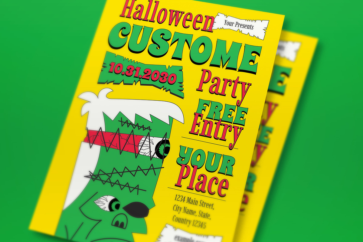 Halloween Costume Party Flyer Set, a Flyer Template by graphicook (Photo 3 of 3)