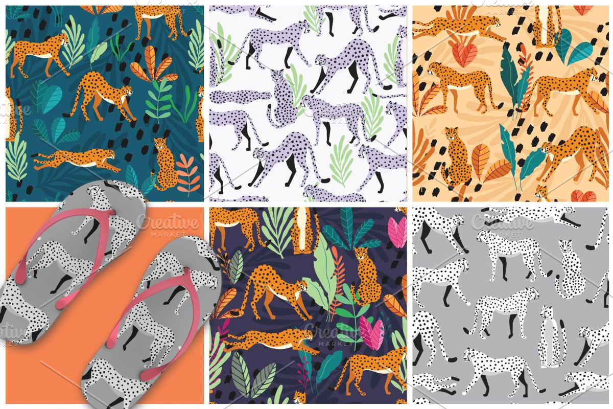 Cheetahs - illustrations & patterns, a Pattern Graphic by Blue Lela Design