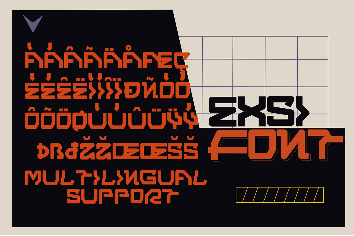 Exsi Font - Futuristic Display Font, a Serif Font by Dm Studio (Photo 9 of 10)