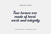 Andior Bold Script Font, a Script Font by RantautypeStudio (Thumbnail 8 of 13)