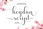 Heydan Script - a stylish fonts, a Script Font by Siwox Studios (Thumbnail 1 of 8)