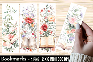 Floral Book Bookmark, an Icon by DreamCafeArt
