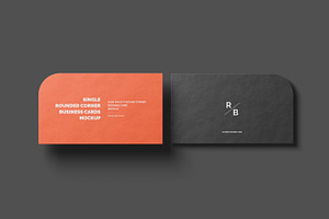 Single Rounded Business Card Mockup