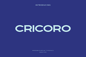 Cricoro - Modern Display Typeface, a Font by Letterna
