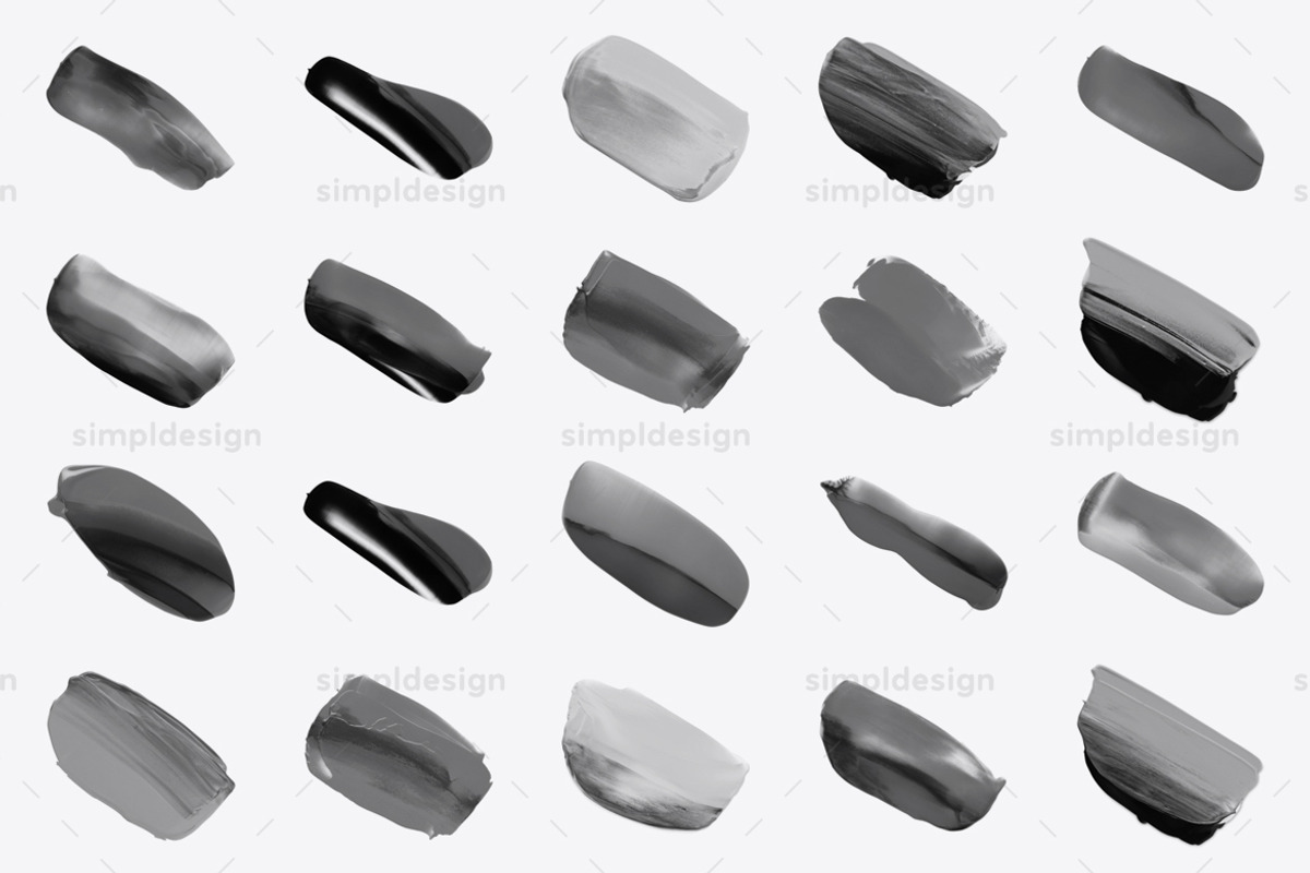 54 Paint Sample Photoshop Brushes, a Brush Add-On by SimplDesign (Photo 3 of 4)