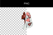 Feminine Meditative Portraits –4 PNG, a Decorative Illustration by InkyQueenArt (Thumbnail 3 of 4)