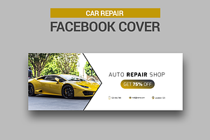 Car Repair Facebook Cover - SK