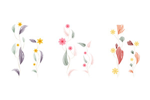 Decorative watercolor floral, an Illustration by okskukuruza