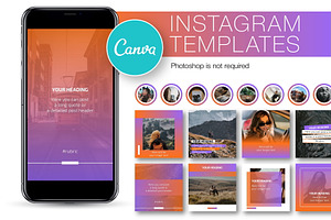 Gradient Instagram CANVA TemplateN21