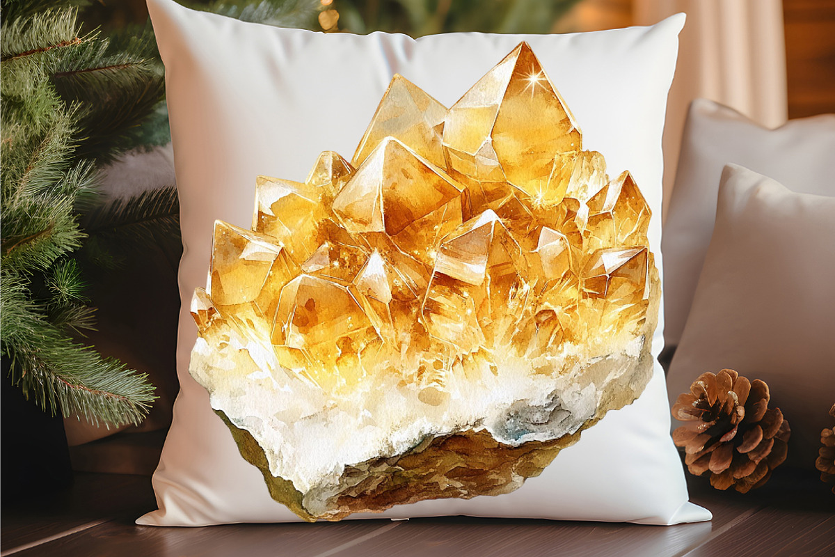 Watercolor Crystals Clipart, an Illustration by Watercolor design (Photo 6 of 6)